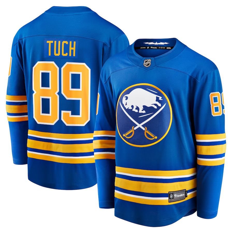 Men Buffalo Sabres #89 Alex Tuch Fanatics Branded Royal Home Breakaway Player NHL Jersey->customized nhl jersey->Custom Jersey